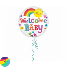 Folija balon - Welcome Baby mavrica in sonček